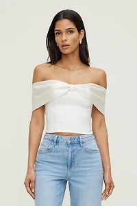 Satin Bow Tube Top