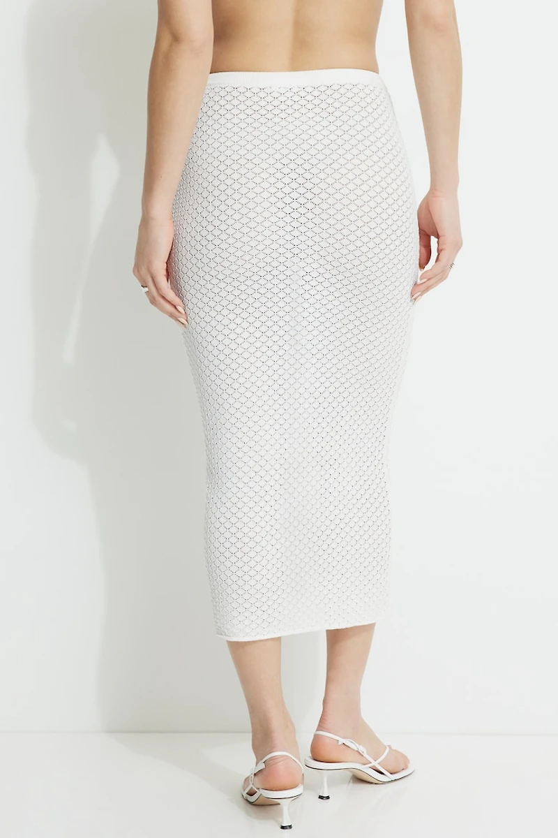 Jupe maxi en pointelle