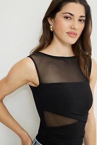 Layered Sculpt Mesh Bodysuit