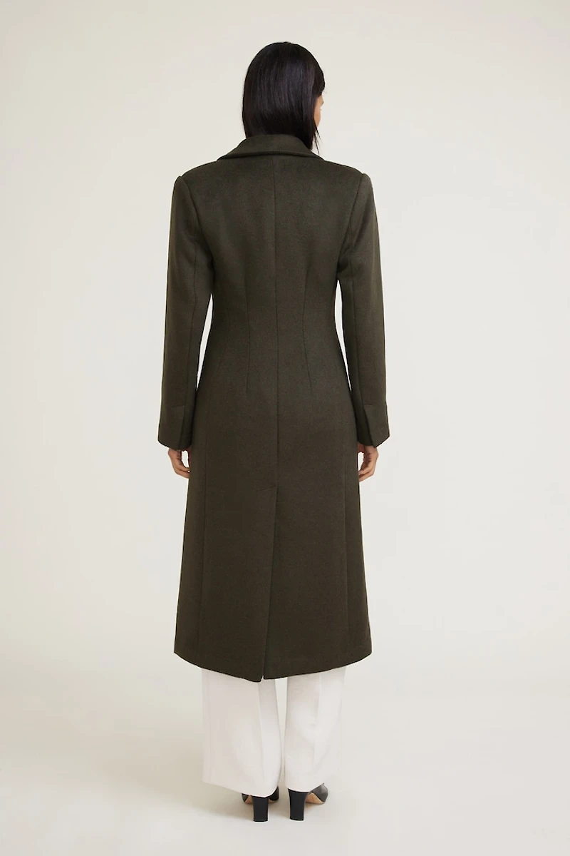 Cinched Wool Coat
