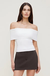 Foldover Off Shoulder Sweater