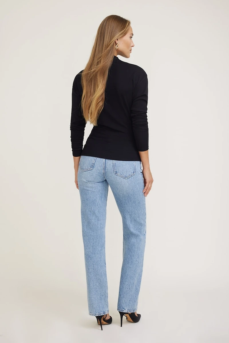 Haut drapé à manches longues