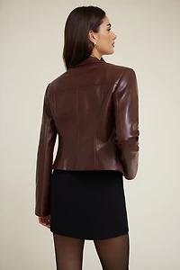 Charlotte Short Faux Leather Jacket