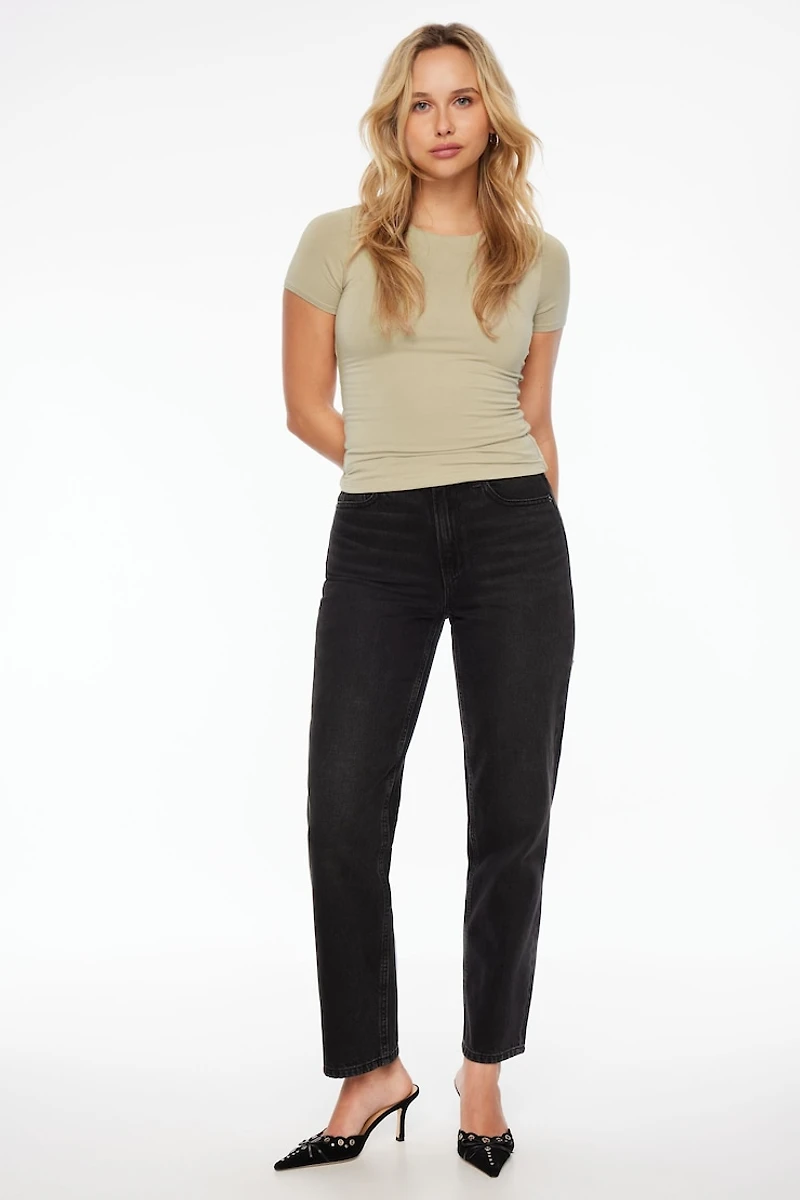 T-shirt en jersey à col rond Drea