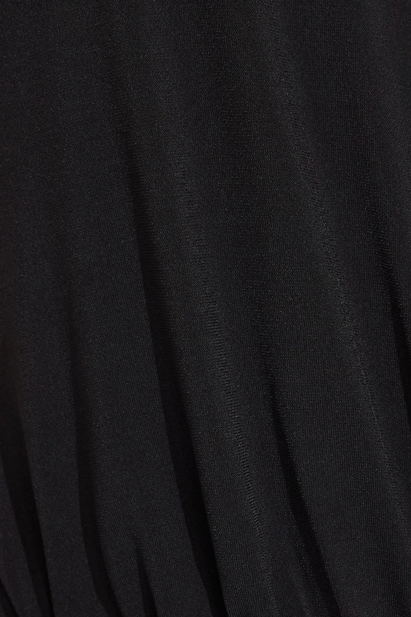 Justaucorps plissé à col plongeant profond