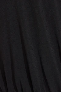 Justaucorps plissé à col plongeant profond