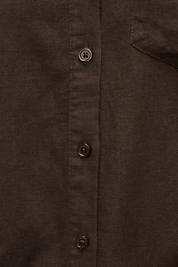 Chemise en lin surdimensionnée