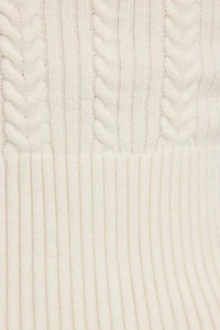 Haut ajusté en mailles torsadées à fermeture éclair