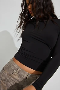 Long Sleeve Cowl Back Top