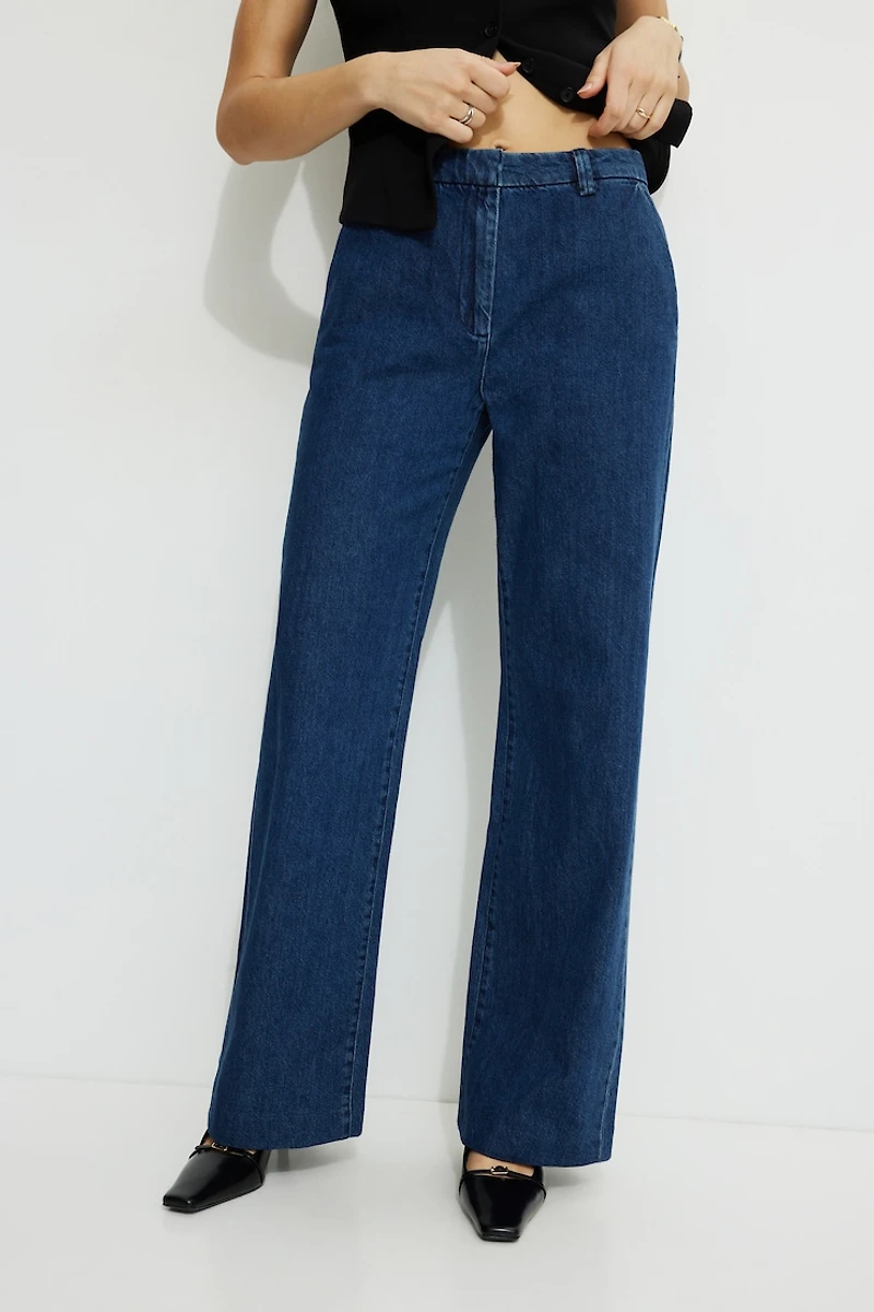 High Rise Wide Leg Trouser Jeans