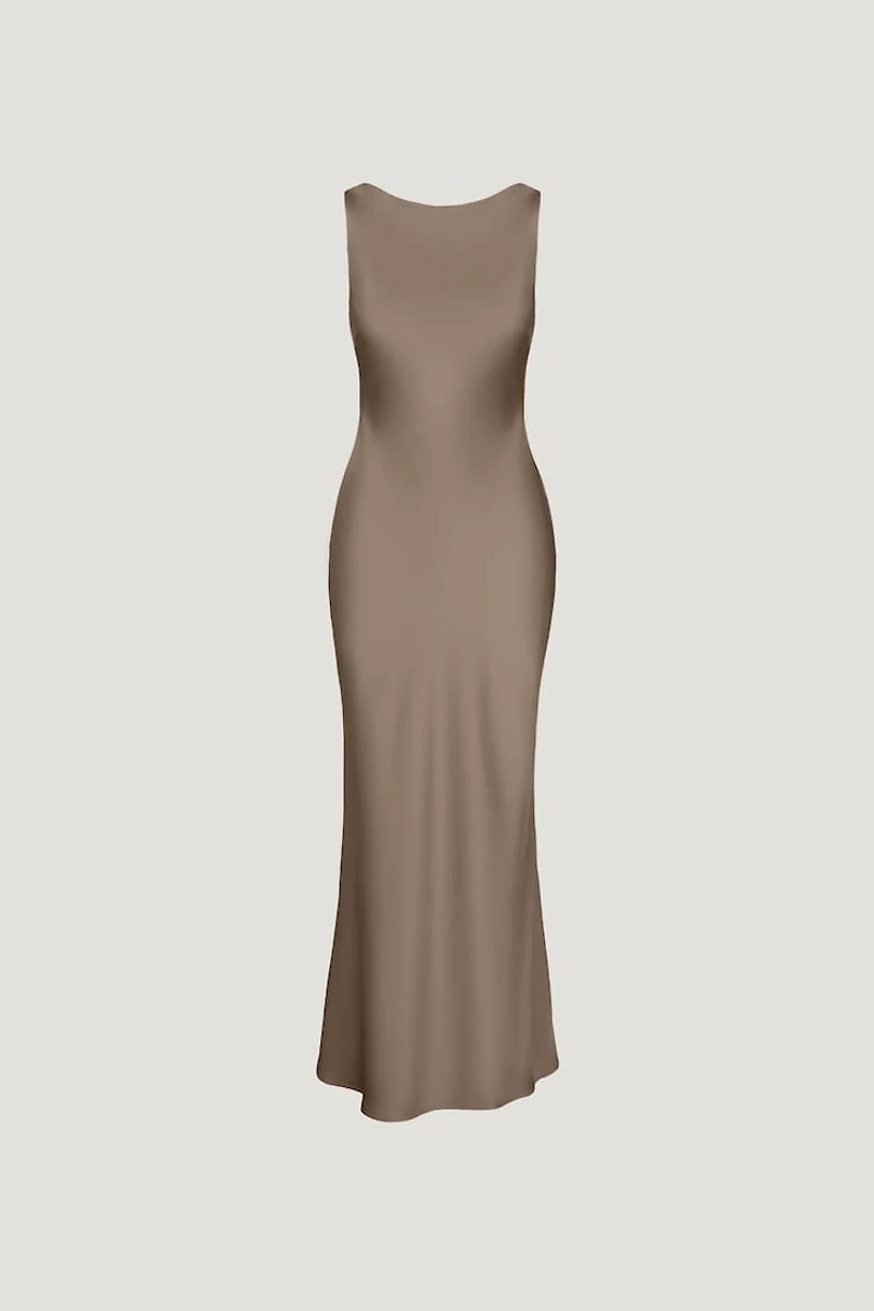 Nora Satin Maxi Slip Dress