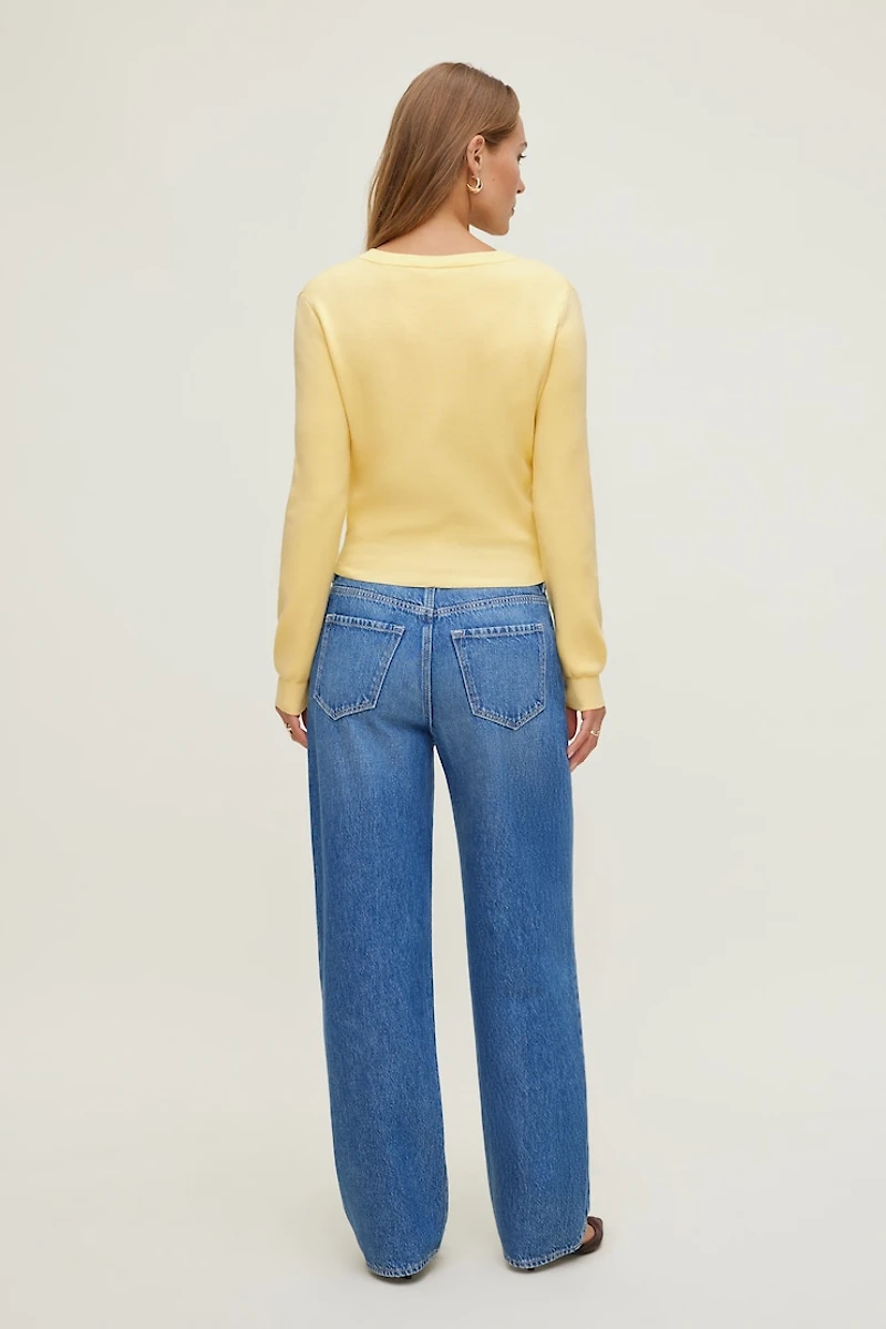 Cardigan à col rond Rebecca