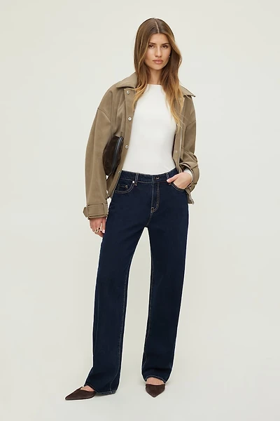 Mika Mid Rise Relaxed Straight Leg Jeans