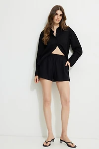 Pull On Linen Shorts