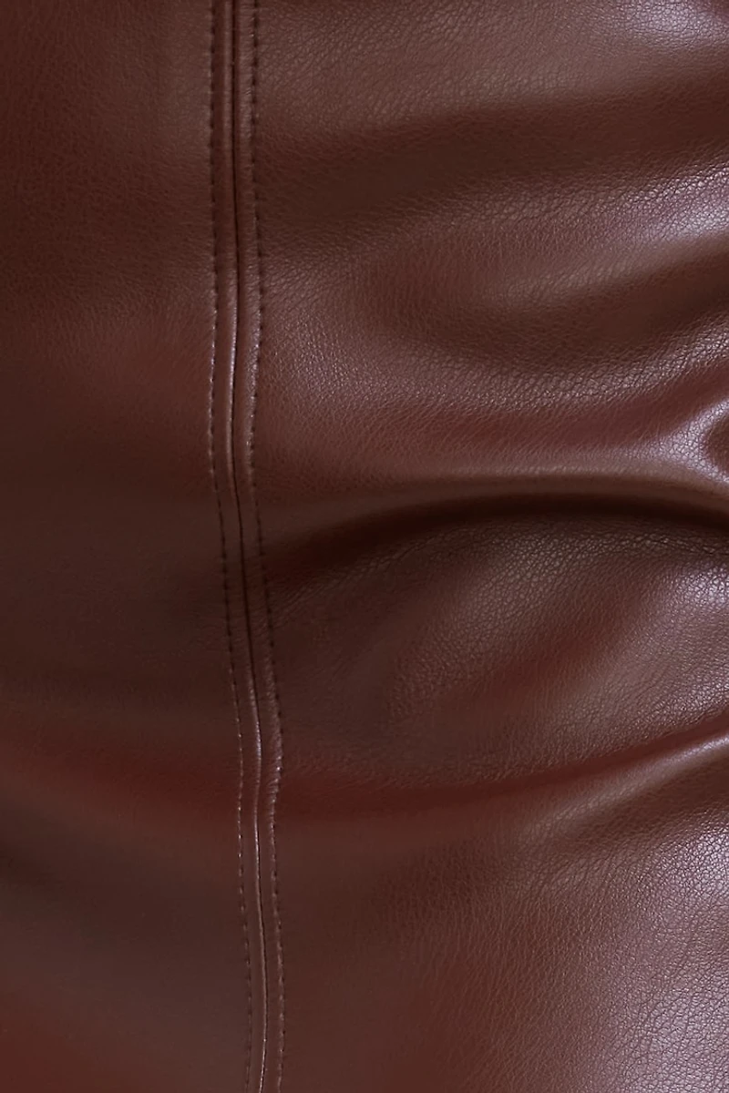 Marlow Faux Leather Midi Skirt