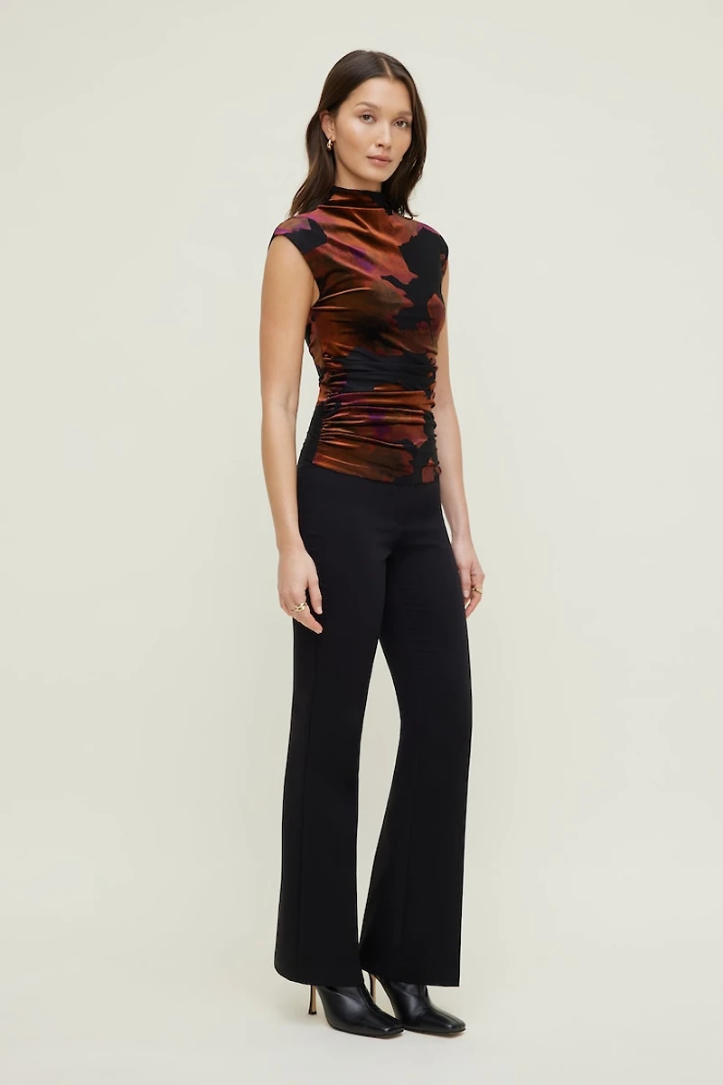 Burnout Cap Sleeve Top