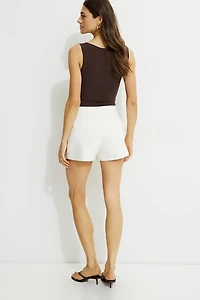 Delta Pleated Tailored Shorts