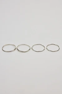 Set of 4 Wavy Bangles