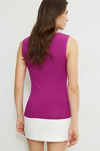 Draped Cowl Neck Jersey Tank Top