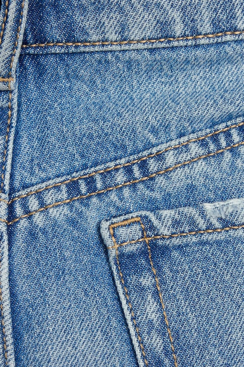 Denim Relaxed A-Line Shorts