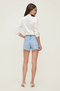 James Relaxed Mid Rise Denim Shorts