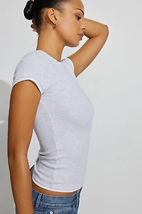 Ribbed Double Layer T-Shirt