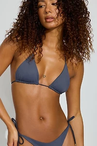 Haut de bikini triangle réversible à détail coulissant