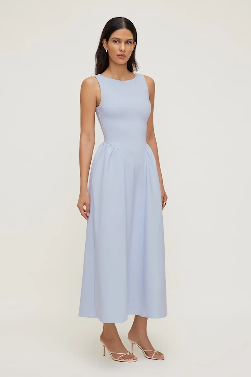 Iris Flared Ponte Maxi Dress