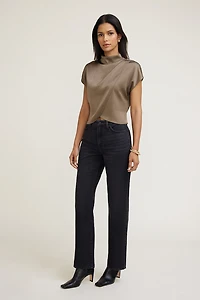 Blouse superposée en satin Ella