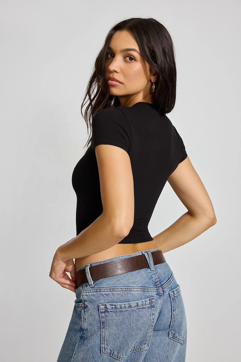 SuperSoft Crewneck Cropped T-Shirt