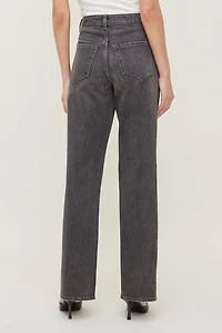 Jean Heidi à taille haute et jambe large