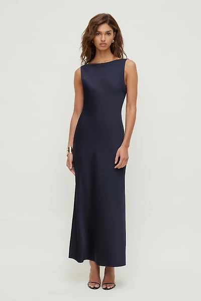 Nora Satin Maxi Slip Dress