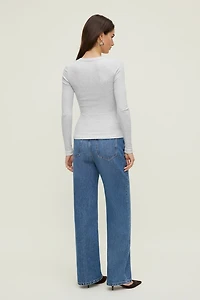 Tedi Ribbed Long Sleeve T Shirt