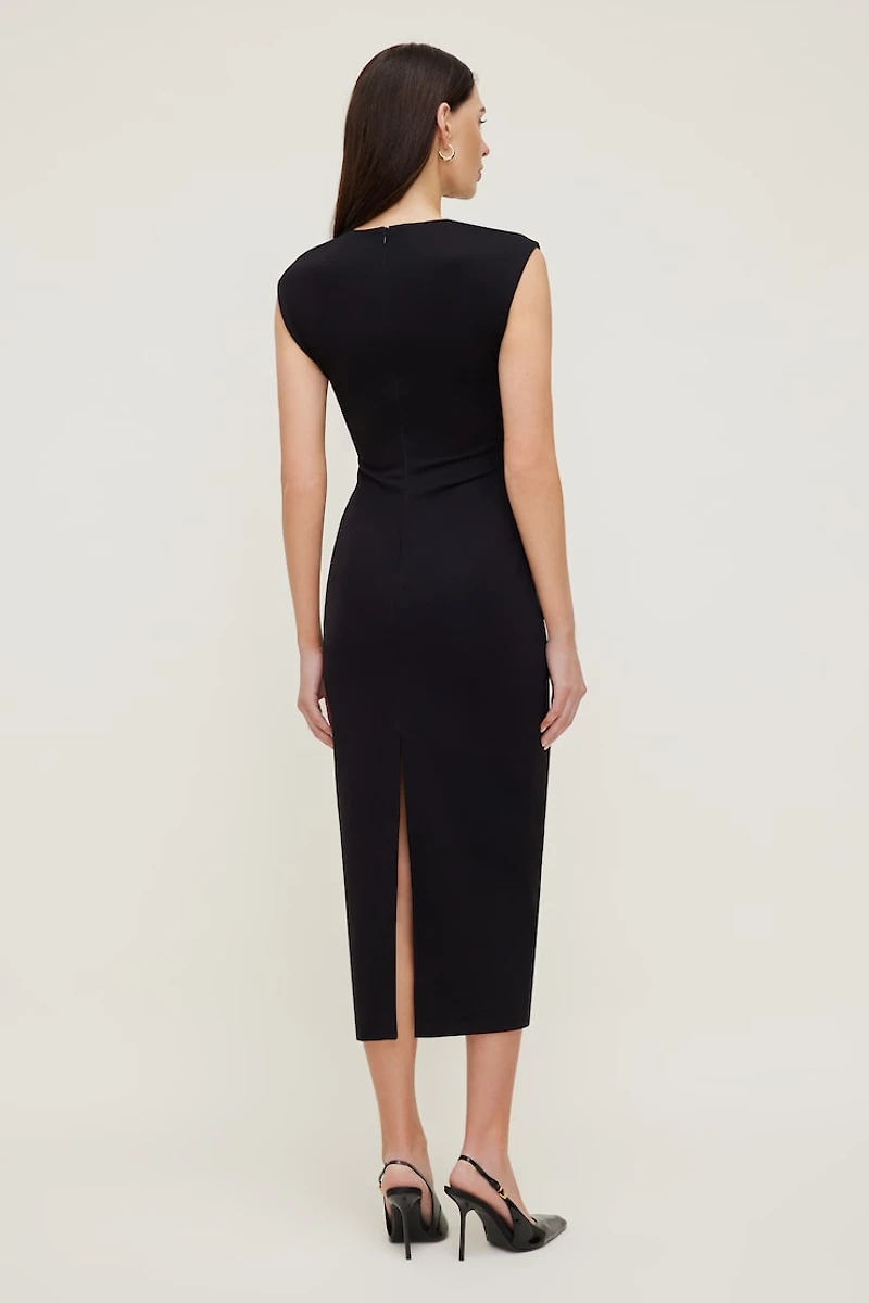 Crewneck Ponte Maxi Dress