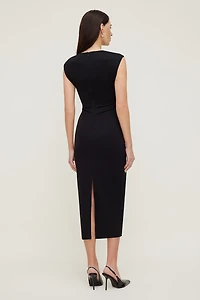 Crewneck Ponte Maxi Dress