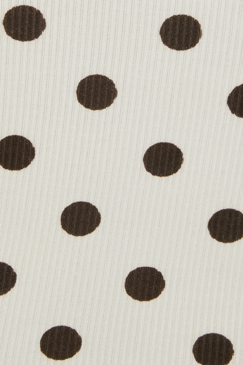 Minicamisole côtelée à col licou