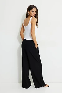 Drawstring Wide Leg Pants