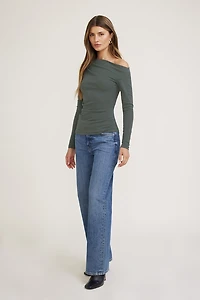 Cleo Long Sleeve Off Shoulder Top