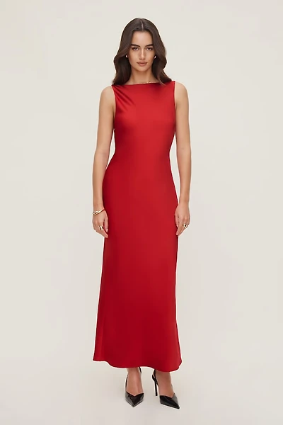 Nora Satin Maxi Slip Dress