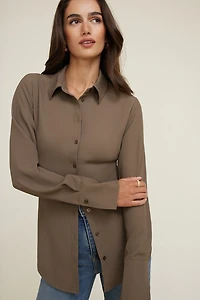 Cinched Waist Fluid Blouse