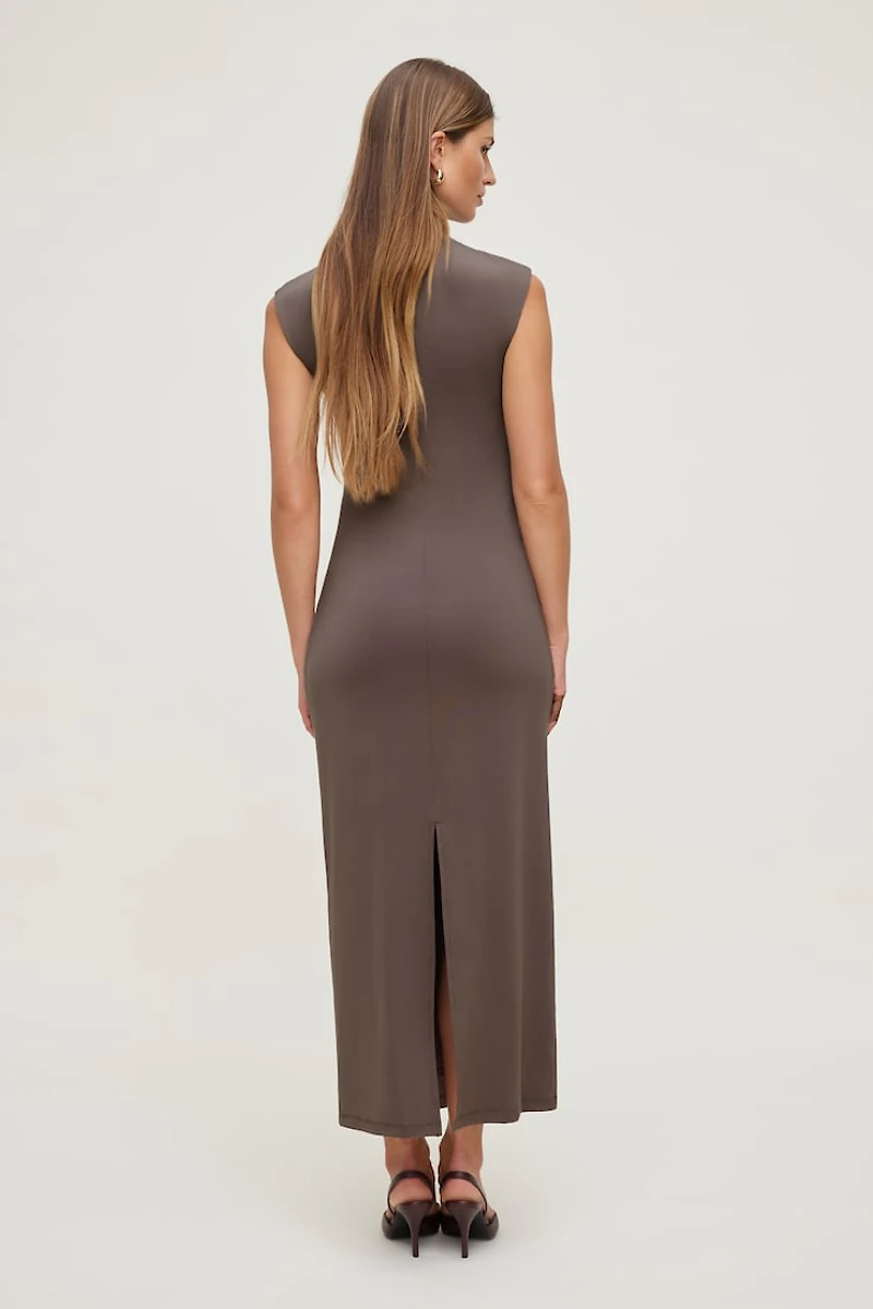 Bria Sculpt Mock Neck Maxi Dress