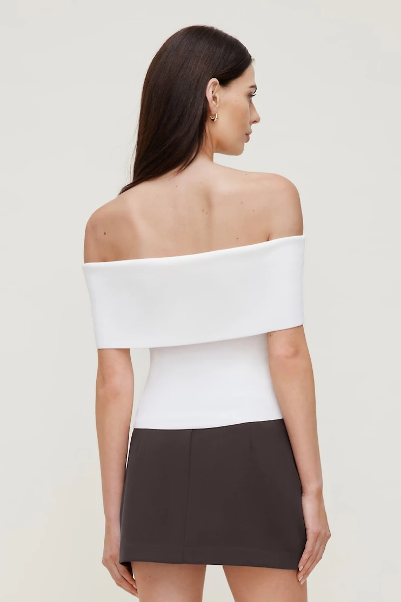 Foldover Off Shoulder Sweater