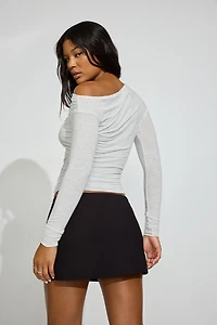 Paris Micro Skort With Slit