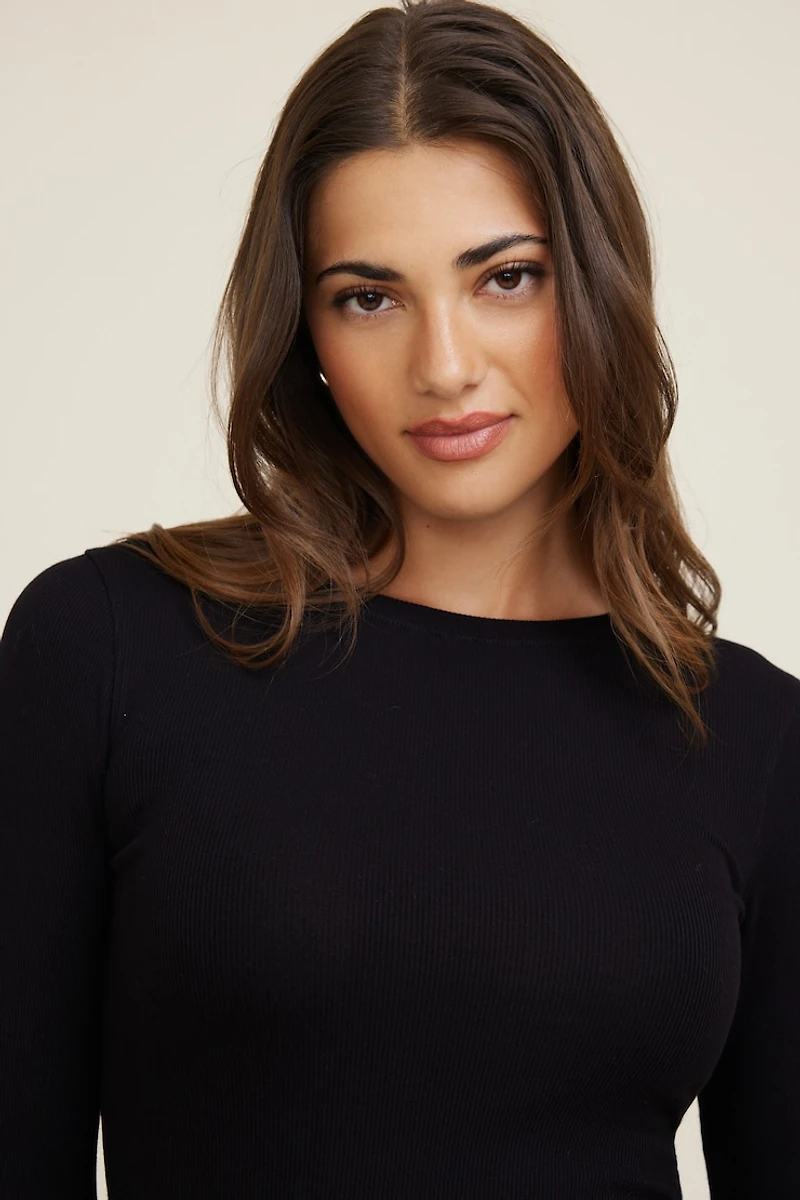 Tedi Ribbed Long Sleeve T Shirt