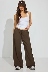 Twill Pull-On Pants