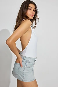 Deep Plunge Halter Bodysuit