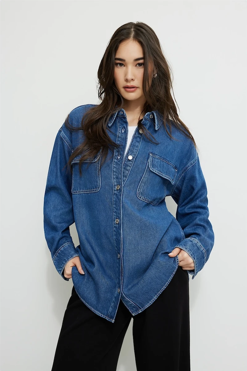 Oversized Tencel™ Denim Shirt