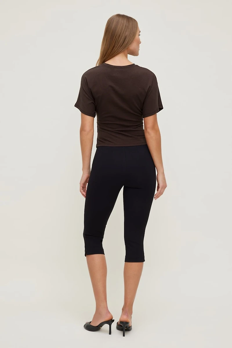 Andrea Shirred Jersey T Shirt