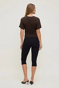 Andrea Shirred Jersey T Shirt