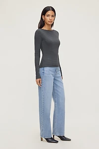 Nola Ribbed Long Sleeve T Shirt